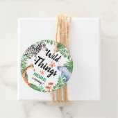 Wild Things Safari Dier Kids Verjaardagsfeest Bedankjes Labels (In situ)