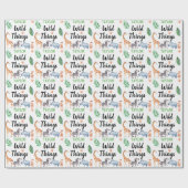 Wild Things Safari Dier Kids Verjaardagsfeest Cadeaupapier (Vlak)