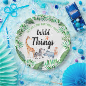 Wild Things Safari Dier Wild Things Verjaardag Papieren Bordje (Feest)