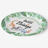 Wild Things Safari Dier Wild Things Verjaardag Papieren Bordje (Gekanteld)