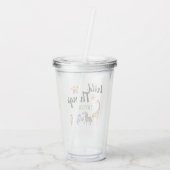 Wild Things Safari Dierenverjaardag Kinder Waterve Acryl Drinkbeker (Achterkant)