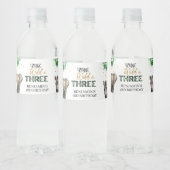 Wild & Three Safari verjaardagsuitnodiging Waterfles Etiket (Flessen)