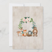 Wild Three Woodland Party Animals 3rd Birthday Kaart (Achterkant)