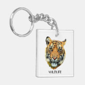 Wild Tiger Animal Face Sleutelhanger (Voorkant Links)