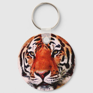 Wild Tiger Artwork Sleutelhanger