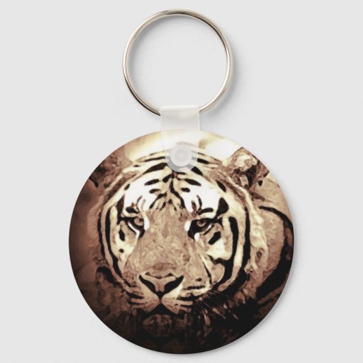Wild Tiger Artwork Sleutelhanger (Voorkant)