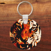 Wild Tiger Basic Button Sleutelhanger (Voorkant)