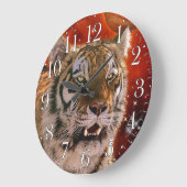 Wild Tiger Big Cat Art Animal-lover Wall Clock Grote Klok (Hoek)