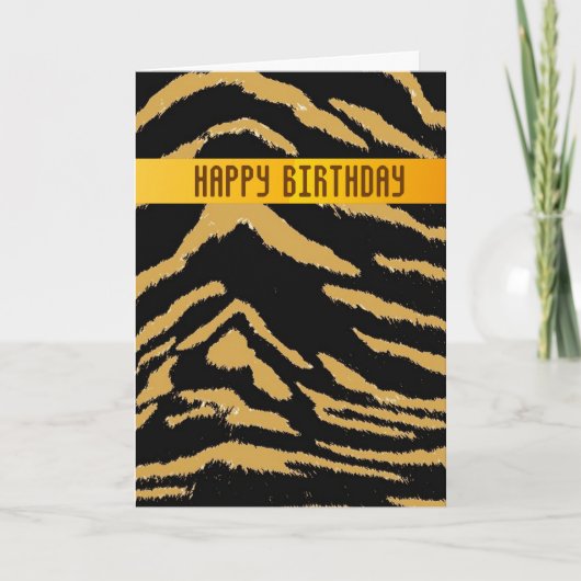 Wild Tiger Birthday Kaart (Voorkant)