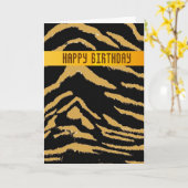 Wild Tiger Birthday Kaart (Gele Bloem)