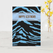 Wild Tiger Birthday Kaart (Gele Bloem)