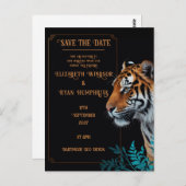 Wild Tiger bruiloft uitnodiging (Voorkant / Achterkant)