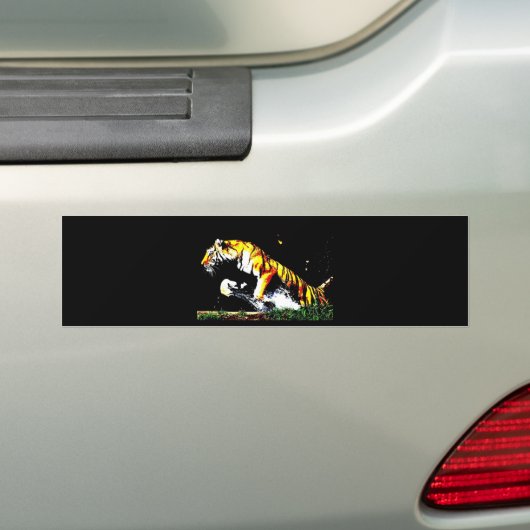 Wild Tiger Bumpersticker (Op auto)
