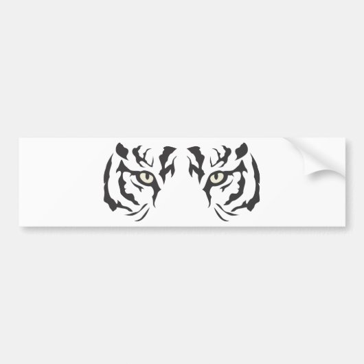 Wild Tiger Eyes Bumpersticker (Voorkant)