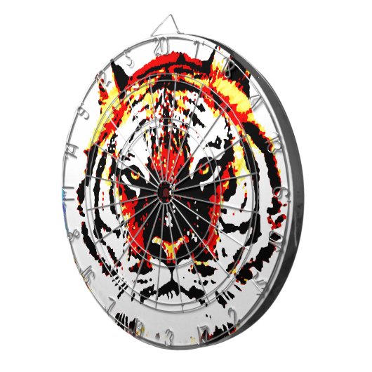 Wild Tiger Eyes Dartbord (Voorkant Rechts)