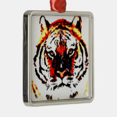 Wild Tiger Eyes Metalen Ornament (Rechts)