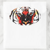 Wild Tiger Eyes Ovale Sticker (Tas)