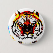 Wild Tiger Eyes Ronde Button 5,7 Cm (Voorkant)