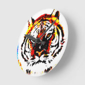 Wild Tiger Eyes Ronde Klok (Hoek)