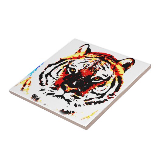 Wild Tiger Eyes Tegeltje (Zijkant)