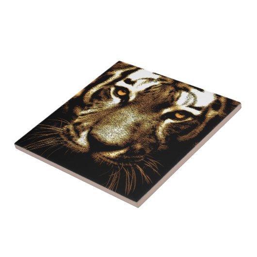 Wild Tiger Eyes Tegeltje (Zijkant)