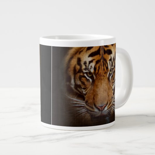 Wild Tiger Face Jumbo Soep of Koffie Mok (Voorkant rechts)