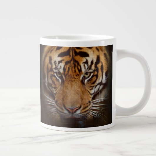 Wild Tiger Face Jumbo Soep of Koffie Mok (Rechts)