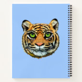 Wild Tiger Face op Light Blue Notitieboek (Achterkant)
