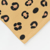 Wild Tiger Face op Tiger Skin Pattern Fleece Deken (Hoek)