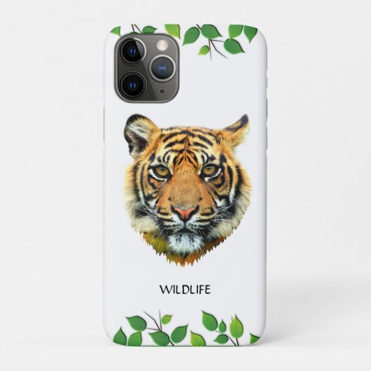 Wild Tiger Face op White Case-Mate iPhone Case (Achterkant)