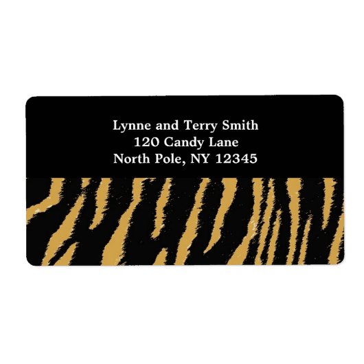 Wild Tiger Fur Pattern Etiket (Voorkant)