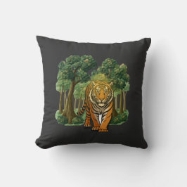 “Wild Tiger in the Forest – Natural Light Jungle D Kussen