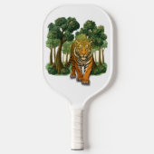 “Wild Tiger in the Forest – Natural Light Jungle D Pickleball Paddle (Voorkant)