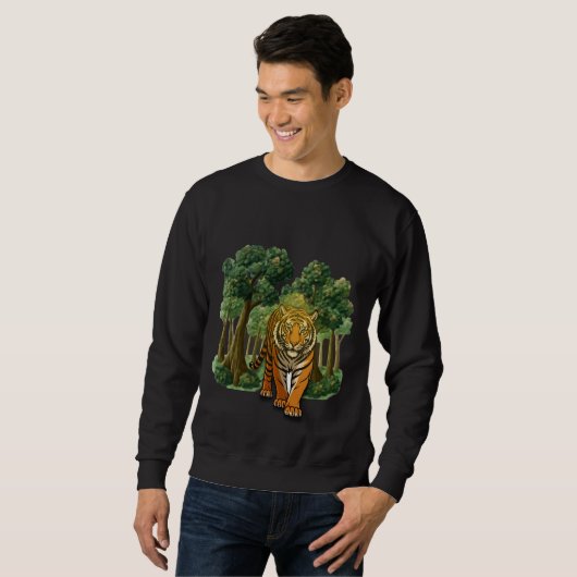 “Wild Tiger in the Forest – Natural Light Jungle D Trui (Voorkant volledig)