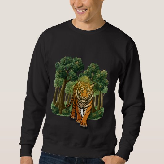 “Wild Tiger in the Forest – Natural Light Jungle D Trui (Voorkant)