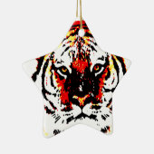 Wild Tiger Keramisch Ornament (Rechts)