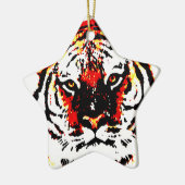 Wild Tiger Keramisch Ornament (Links)