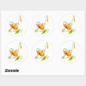 Wild Tiger Lily Ronde Sticker (Vel)