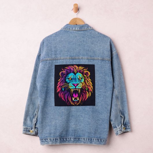 "Wild Tiger Majesty - Duizelingwekkende denim jas" Denim Jacket (Hangar)