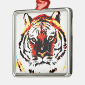 Wild Tiger Metalen Ornament (Links)