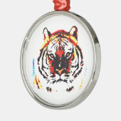 Wild Tiger Metalen Ornament (Links)