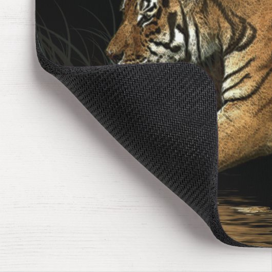 WILD TIGER & MOON Mousepad Muismat (Hoek)