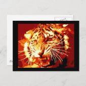 Wild Tiger Pop Art Briefkaart (Voorkant / Achterkant)