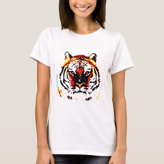 Wild Tiger Pop Art T-shirt (Voorkant)