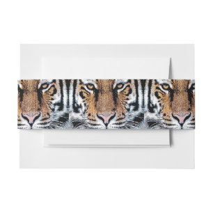 Wild Tiger Portret Grafische persstijl Uitnodigingen Wikkel