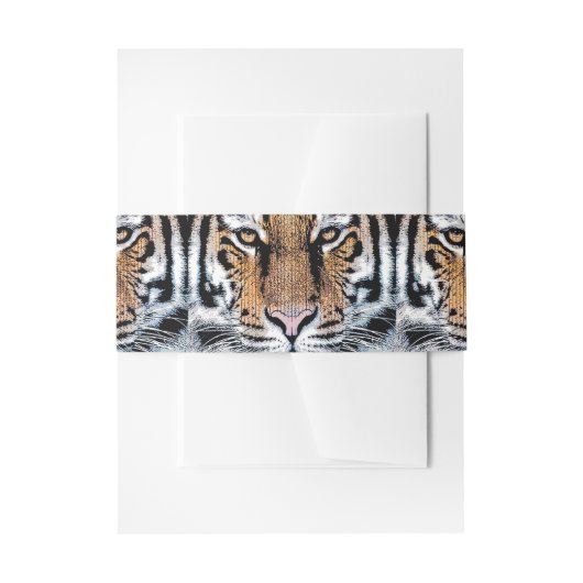 Wild Tiger Portret Grafische persstijl Uitnodigingen Wikkel (Voorkant Voorbeeld)