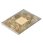 Wild Tiger Print Oerwoud Safari Modern Gold Notitieboek (Linkerzijde)