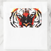 Wild Tiger Rechthoekige Sticker (Tas)