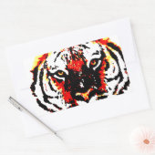 Wild Tiger Rechthoekige Sticker (Envelop)