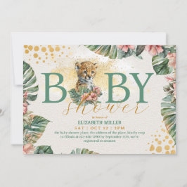 Wild Tiger rustiek Baby shower Kaart